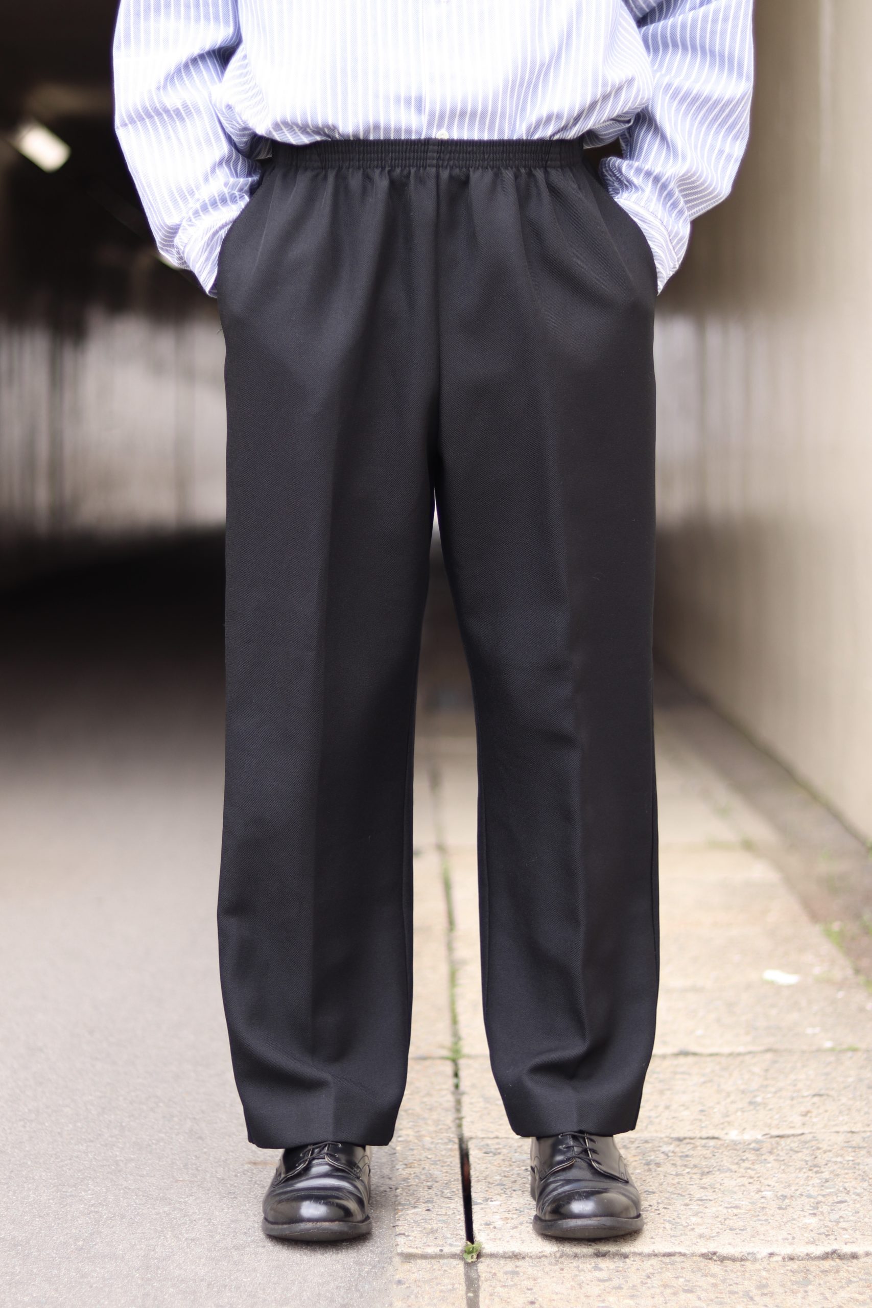 Easy Pants (Black , Tapered , size 12) | 僥倖 -gyoukou-